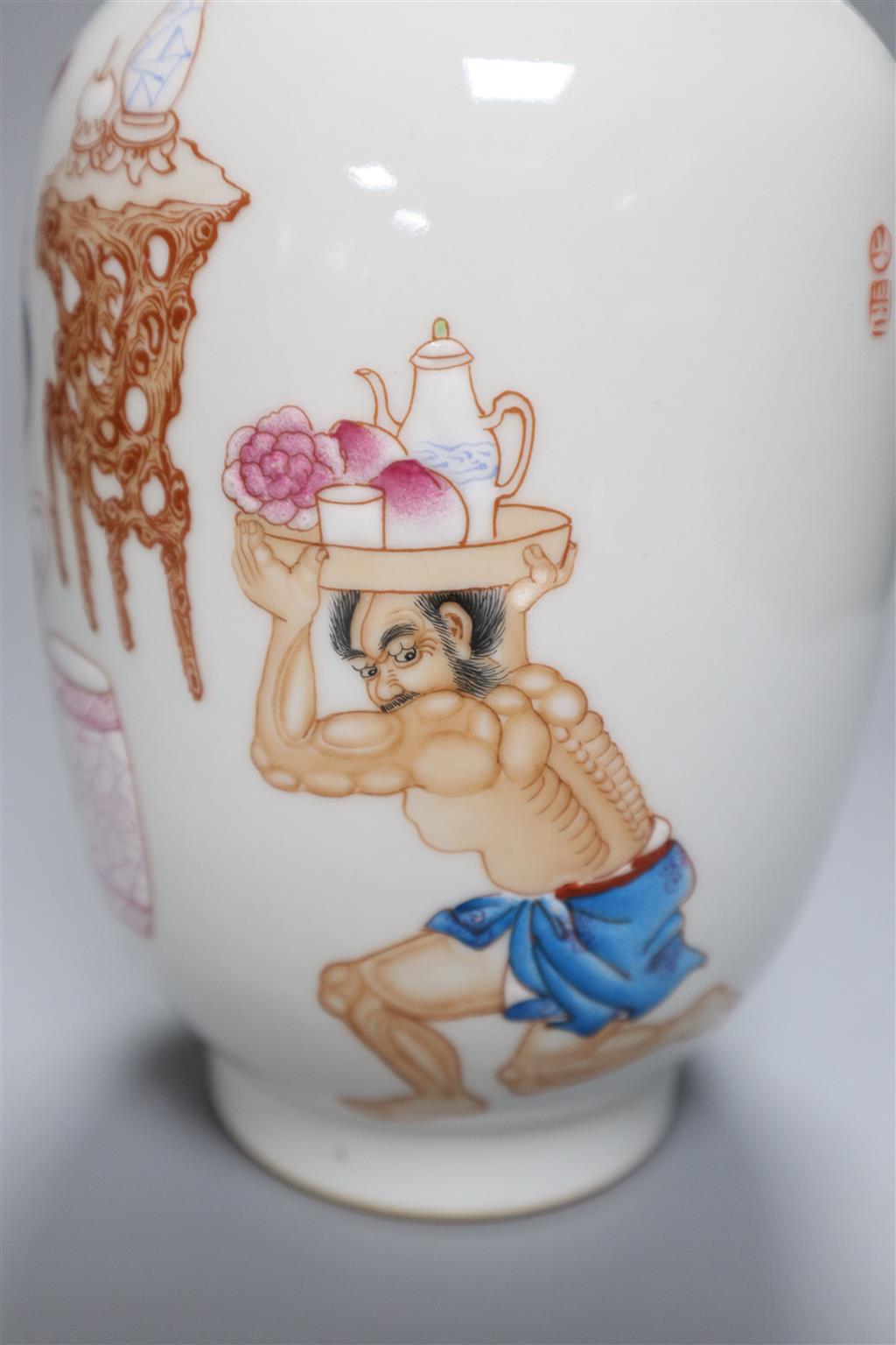 A Chinese enamelled baluster vase